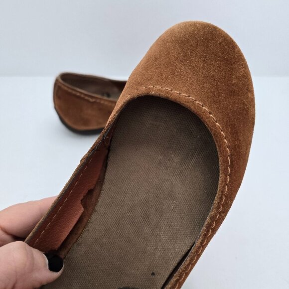 Merrell | tan brown suede slip-on boho round toe ballet flats shoes | WMS 6.5 - Picture 5 of 12